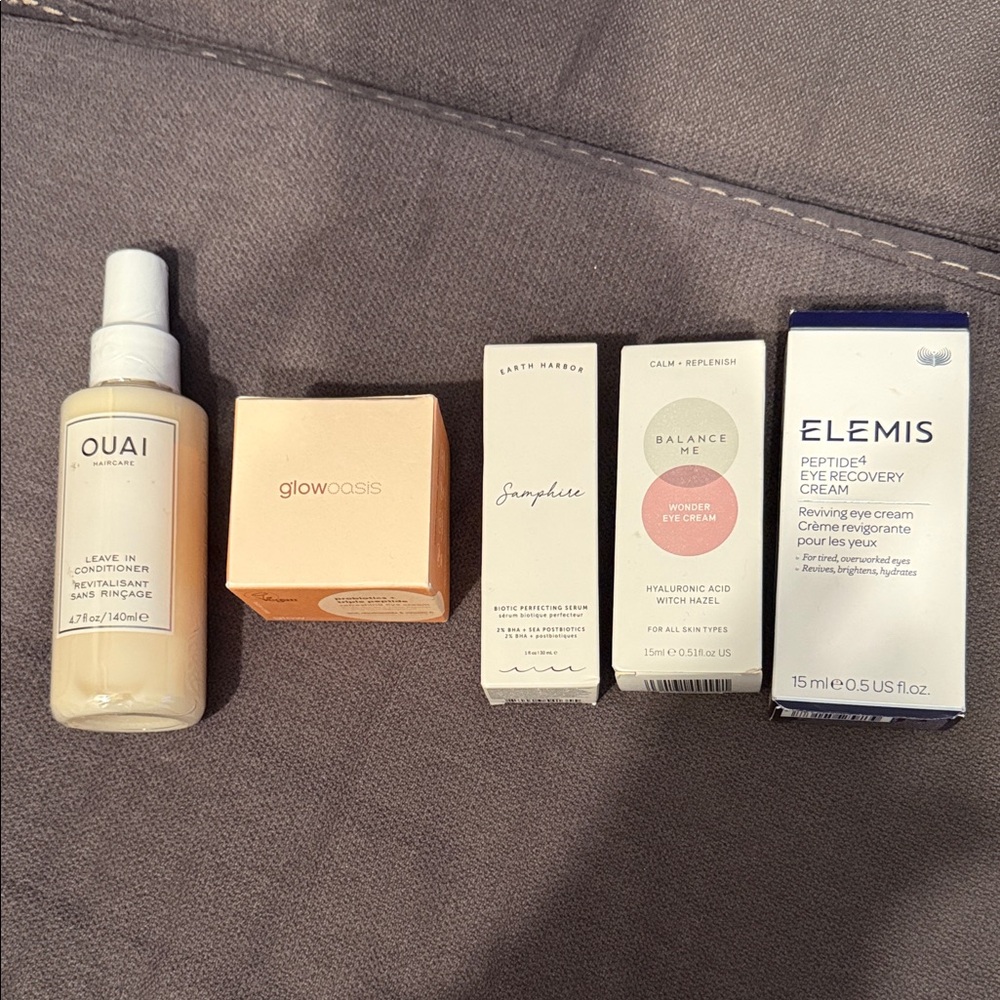 OUAI Leave-In Conditioner and Skincare Collection (5 Items)